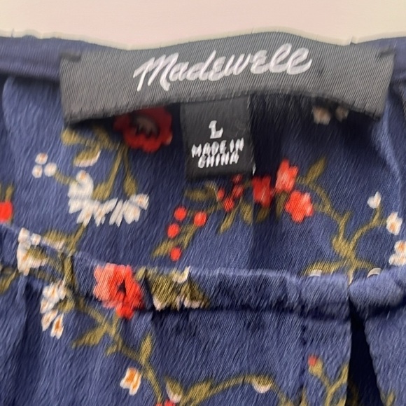 Madewell Silk Stanza Ruffle Hem Top Moonless
Ditsy Floral Blouse Shirt 100% Silk - Picture 2 of 7